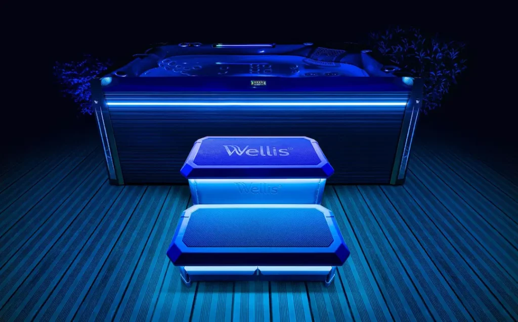 Picture of a Wellis hot tub for the article about the average hot tub installation cost.